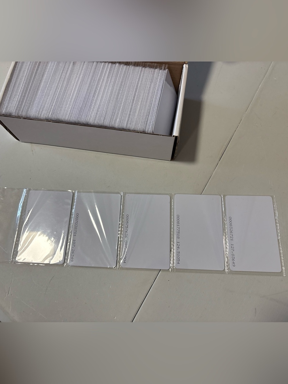 White Blank RFID Cards for Door Access - Bulk Pack 200pc - New in Box